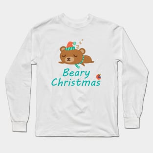 Beary Christmas | I Love Sleeping Gifts for Bear Lovers PJ Tshirt Long Sleeve T-Shirt